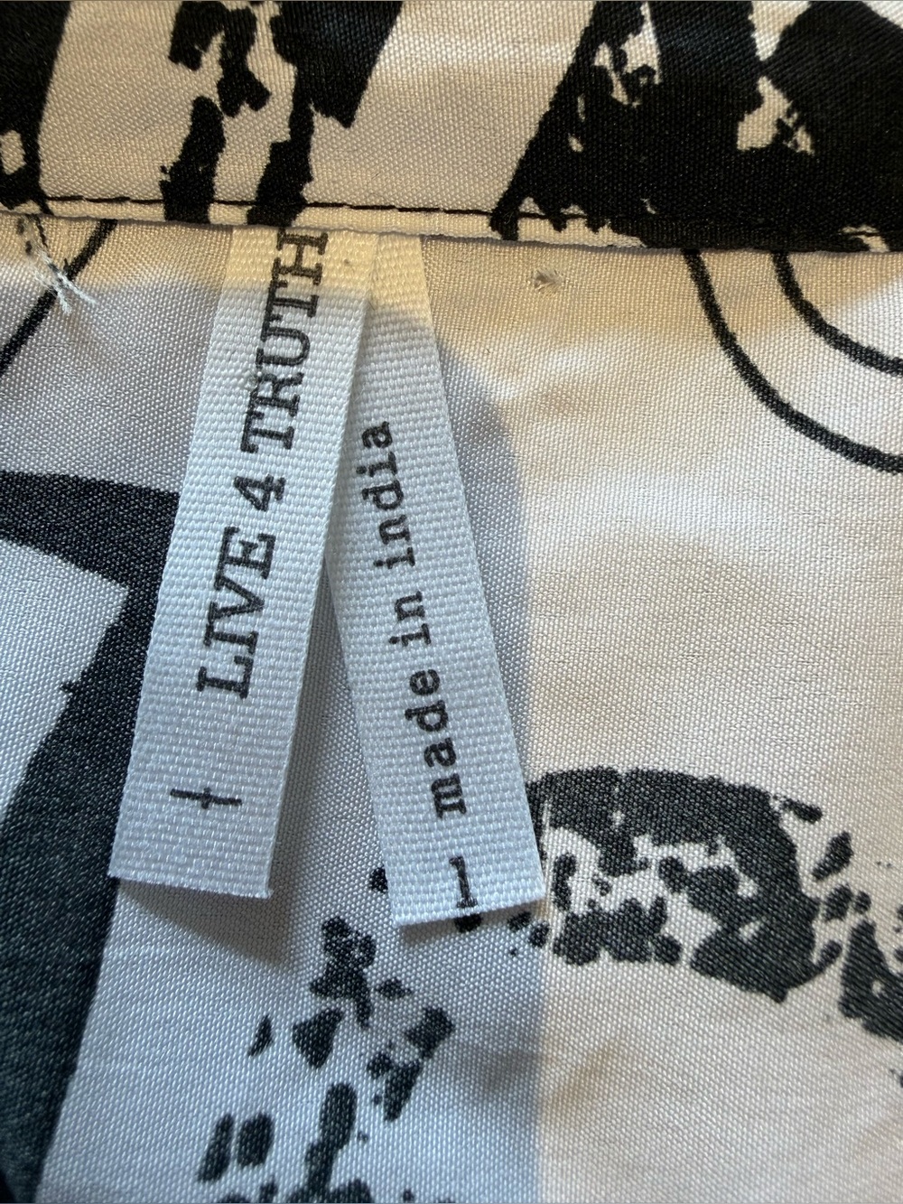 Live 4 Truth Paris Print Button Front Shirt Dress Duster L - Picture 6 of 7